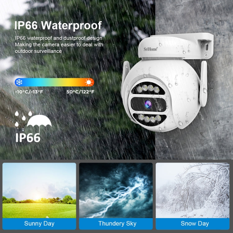 SriHome SH047 4MP IP66 Waterproof Motion Detection Night Vision WiFi HD Camera SriHome SH047 4MP IP66 Waterproof Motion Detection Night Vision WiFi HD Camera